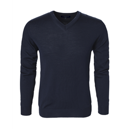 Berkeley | Wilton Cashwool V-Neck | Herrestrik Navy